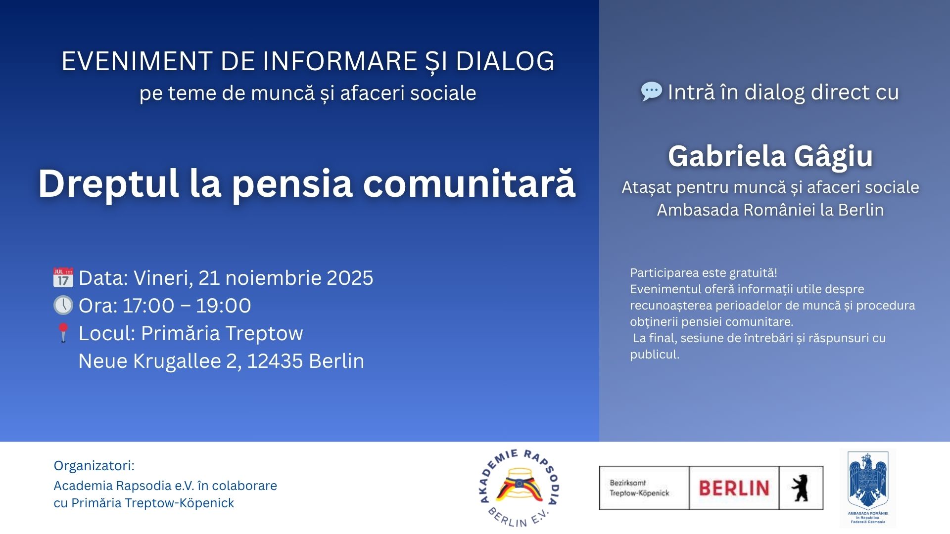 Gemeinschaftsrente – Informations- und Dialogveranstaltung